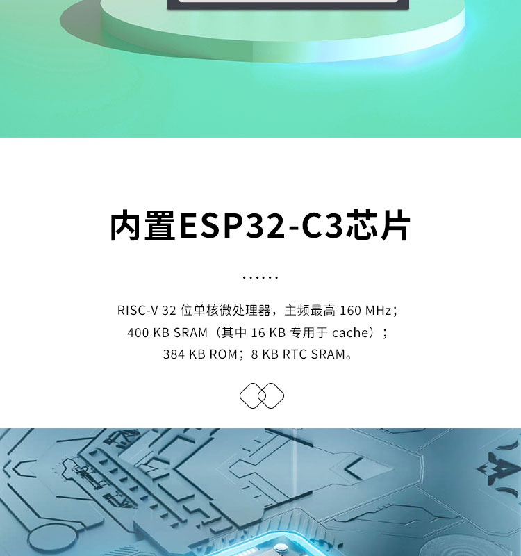 樂鑫官網ESP32-C3-WROOM-02U通用型Wi-Fi和低功耗藍牙(Bluetooth LE)模組無線接收芯片