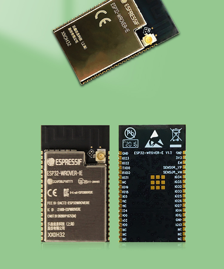 上海樂鑫科技官網ESP32-WROVER-IE-N16R8 i80接口屏方案無線藍牙wifi模塊廠商